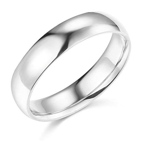 LASER ENGRAVING SERVICE 14k Yellow OR White Gold 5mm SOLID Plain Wedding Band