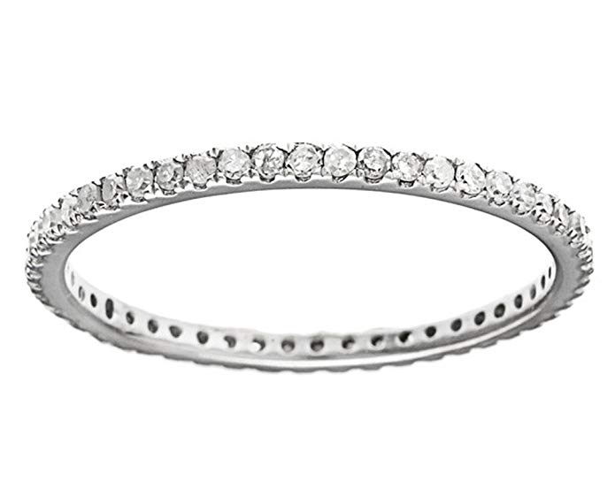 10k White Gold Eternity Diamond Wedding Band (1/3 cttw, I-J Color, I2-I3 Clarity)