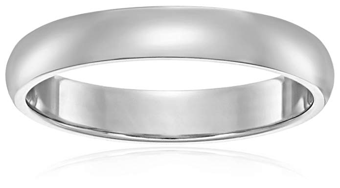 Light Comfort Fit 14K Gold Wedding Band, 4mm