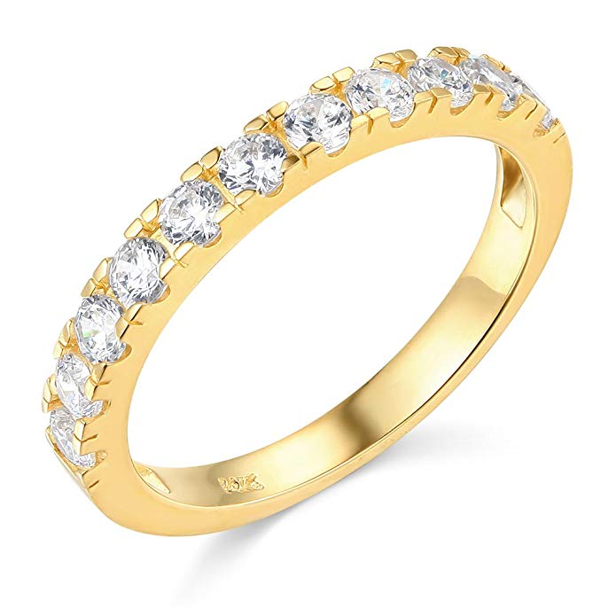 TWJC 14k Yellow OR White Gold SOLID Wedding Band