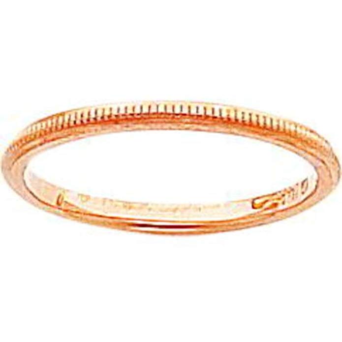 14K Rose Gold Wedding Band Sz 4.5