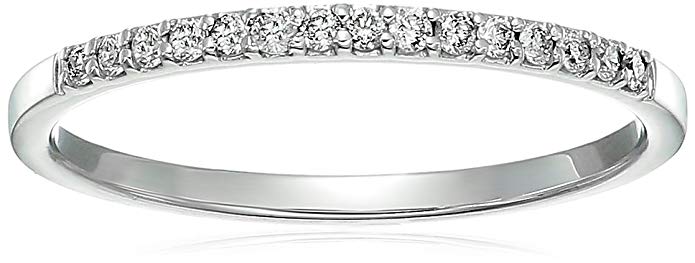 1/8 ctw Petite Diamond Wedding Band in 10K White Gold