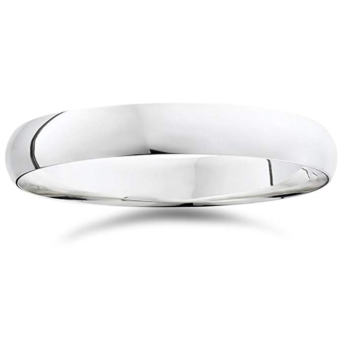 4mm Plain High Polished Wedding Band 950 Palladium