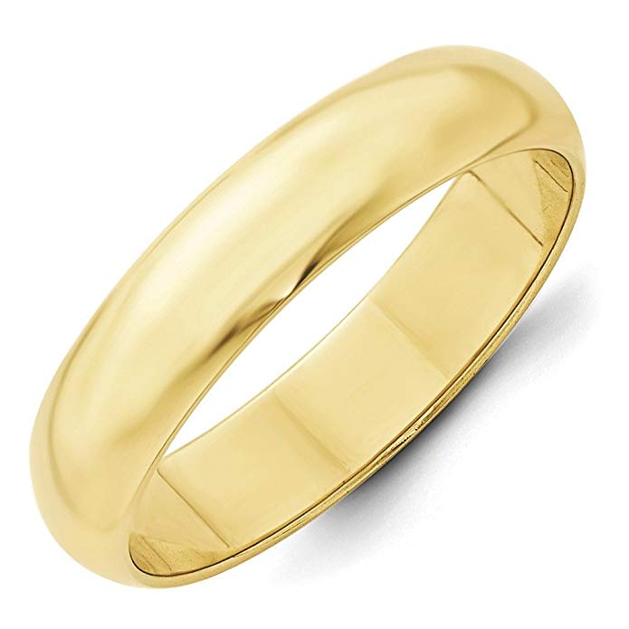 BRIDALCOLLECTION 10K Yellow Gold 3.00MM Half Round Wedding Band Ring