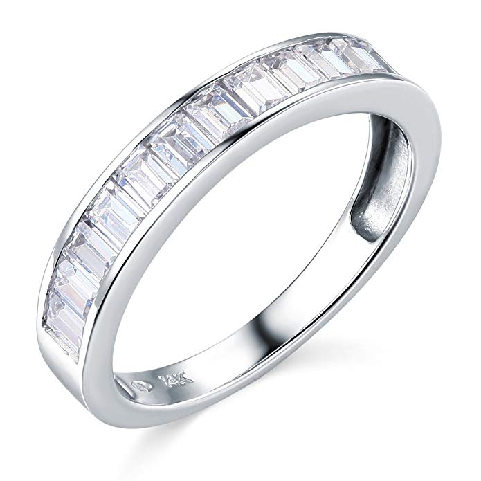 14k White Gold Wedding Band