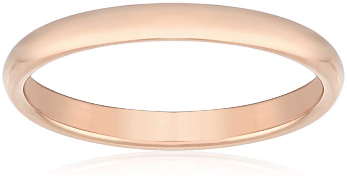 Classic Fit 14K Rose Gold Band, 3mm, Size 7