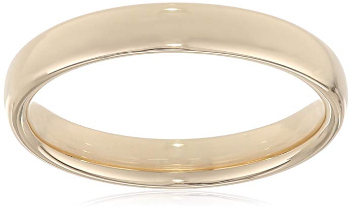 Modern Comfort Fit 14K Gold Wedding Band, 3.5mm