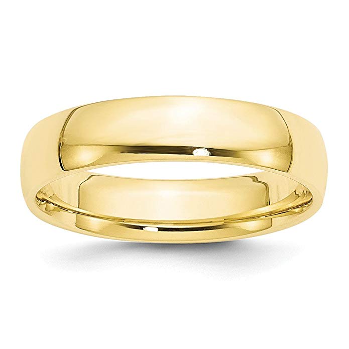 10k Yellow Gold 5mm Engravable Comfort Fit Band