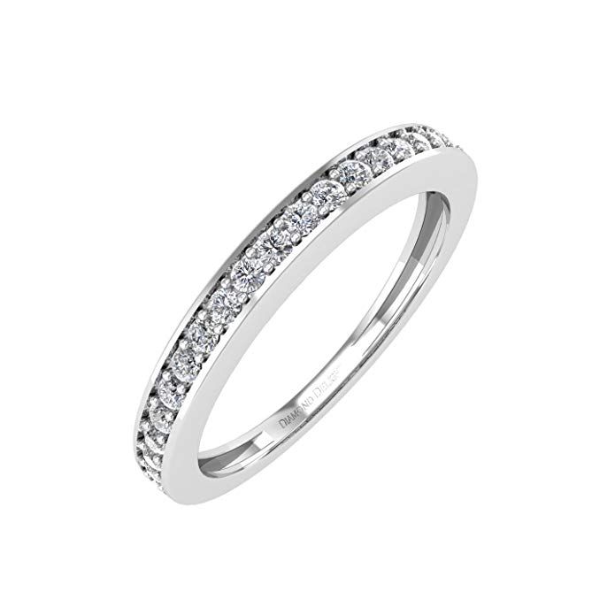 10k Gold Diamond Wedding/anniversary Ring Band (0.25 Carat) - IGI Certified