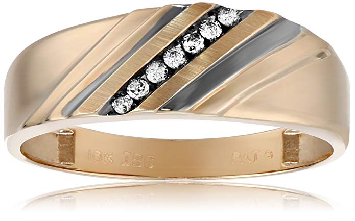 10k Yellow Gold Diamond Wedding Band