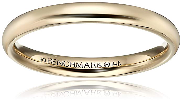 High Domed Comfort-Fit 14K Yellow Gold Band, 3mm, Size 9