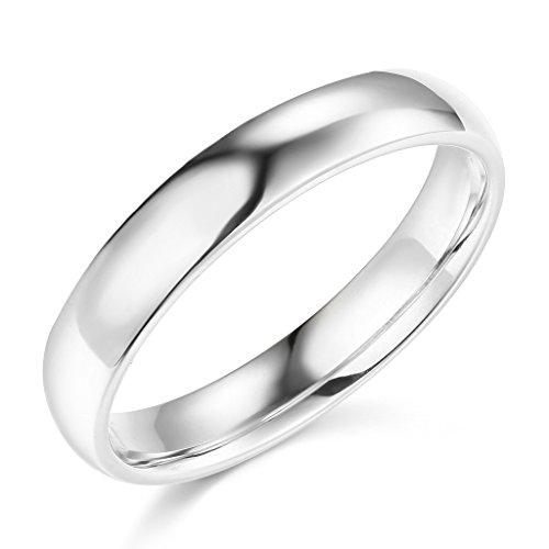 14k Yellow OR White Gold 4mm SOLID COMFORT FIT Plain Wedding Band