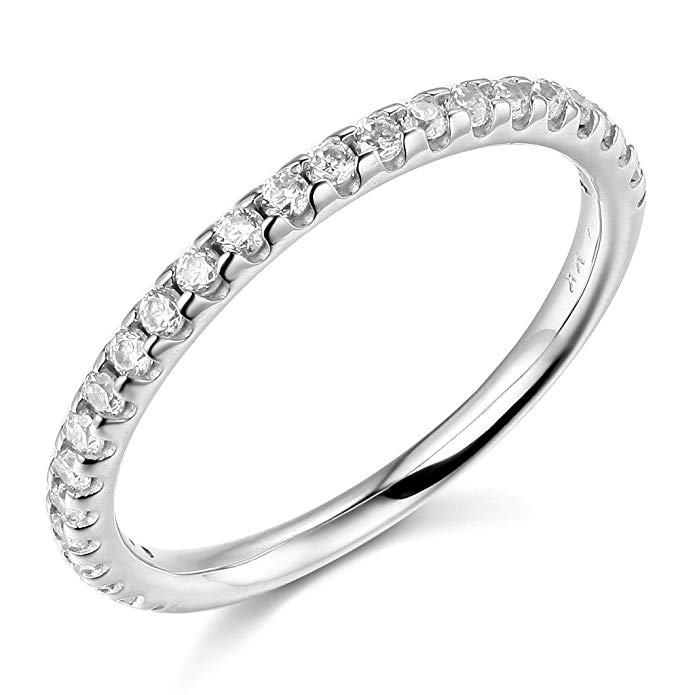 TWJC 14k Yellow OR White Gold SOLID Wedding Band