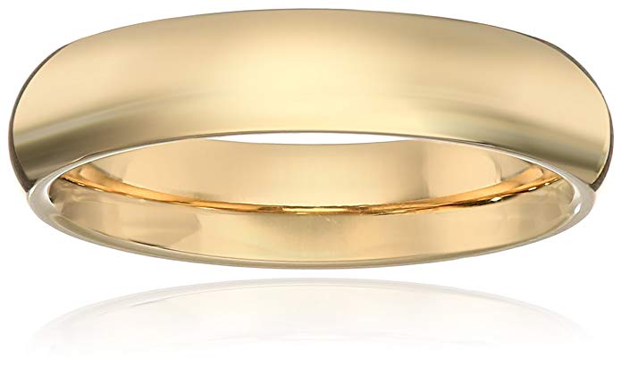 Standard Comfort Fit 10K Gold Wedding Band, 4mm